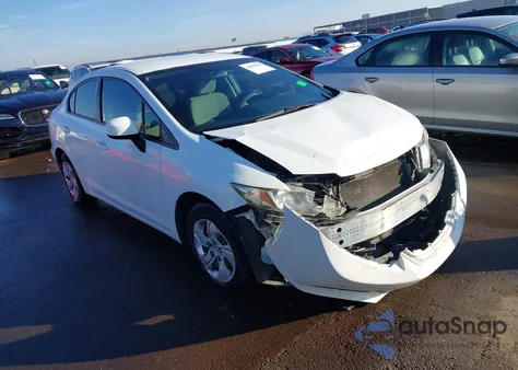 2013 Honda Civic Lx из США, поврежденный, VIN 19XFB2F53DE069927